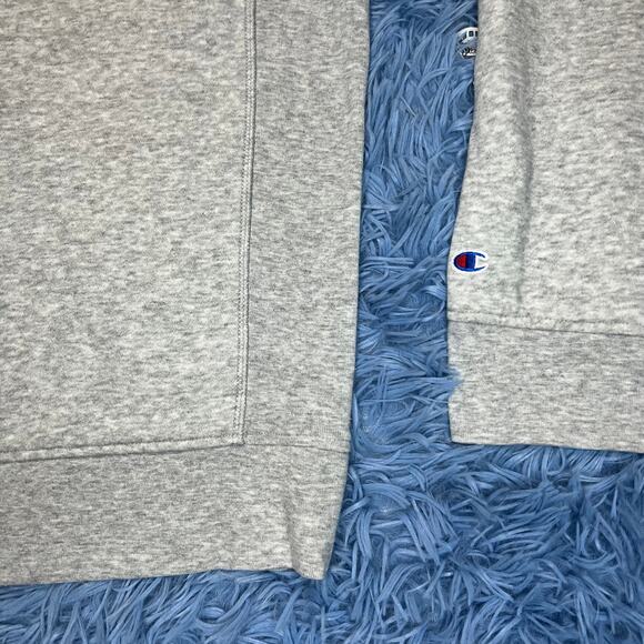 Champion Crewneck Pullover Sweater Size Medium Women’s Gray Logo Casual - Picture 5 of 11